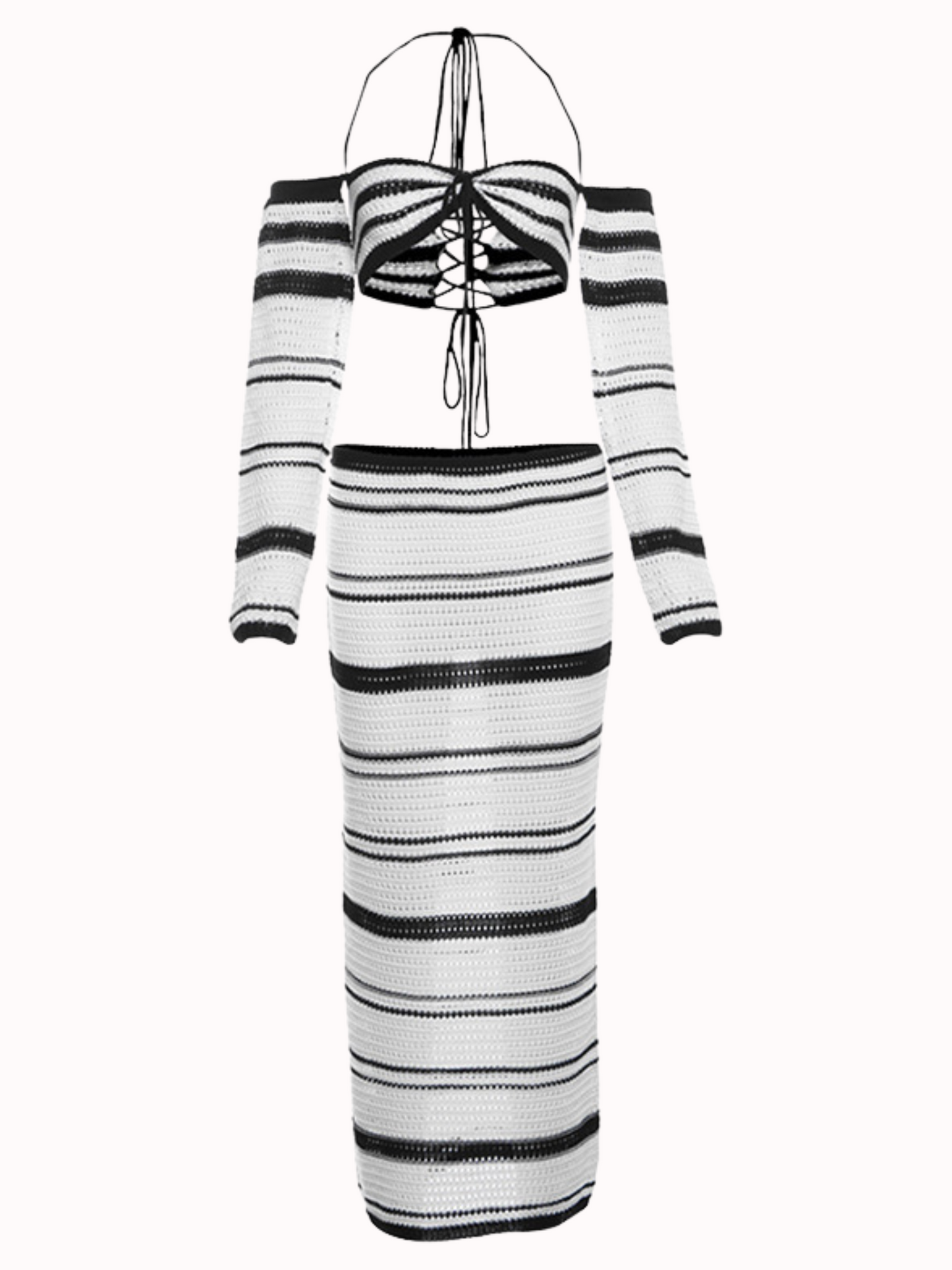 Zena Crochet Two Set - White